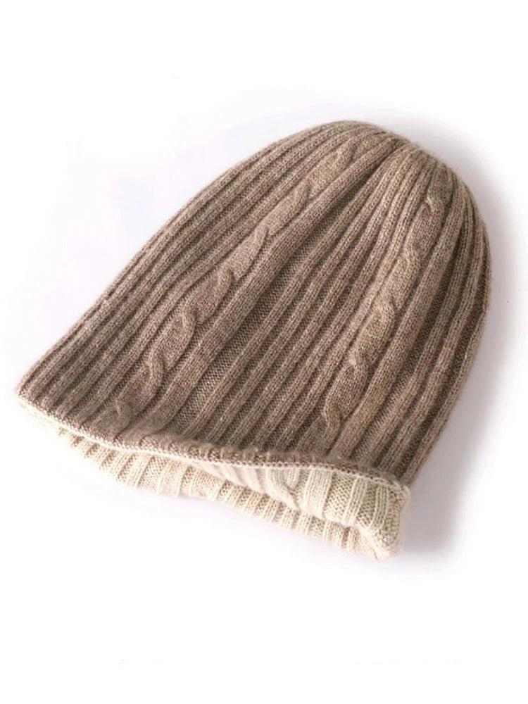 The Budapest Cashmere Double-Sided Beanie