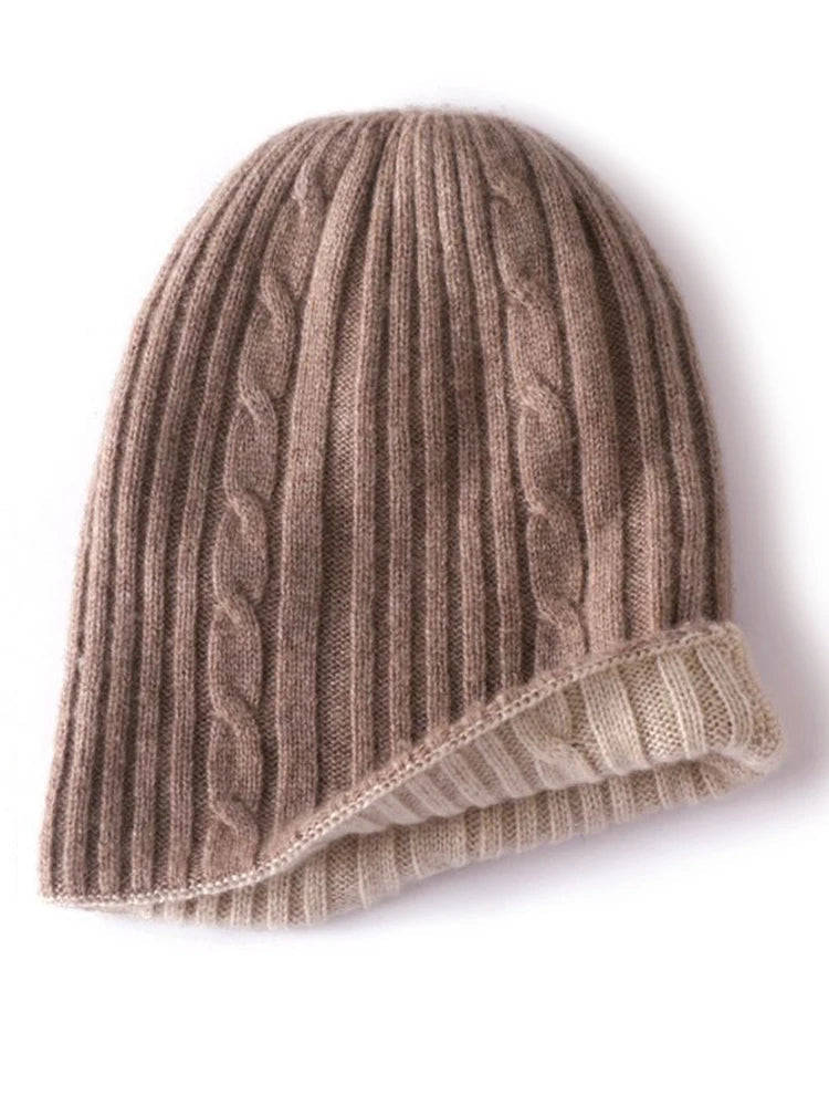 The Budapest Cashmere Double-Sided Beanie